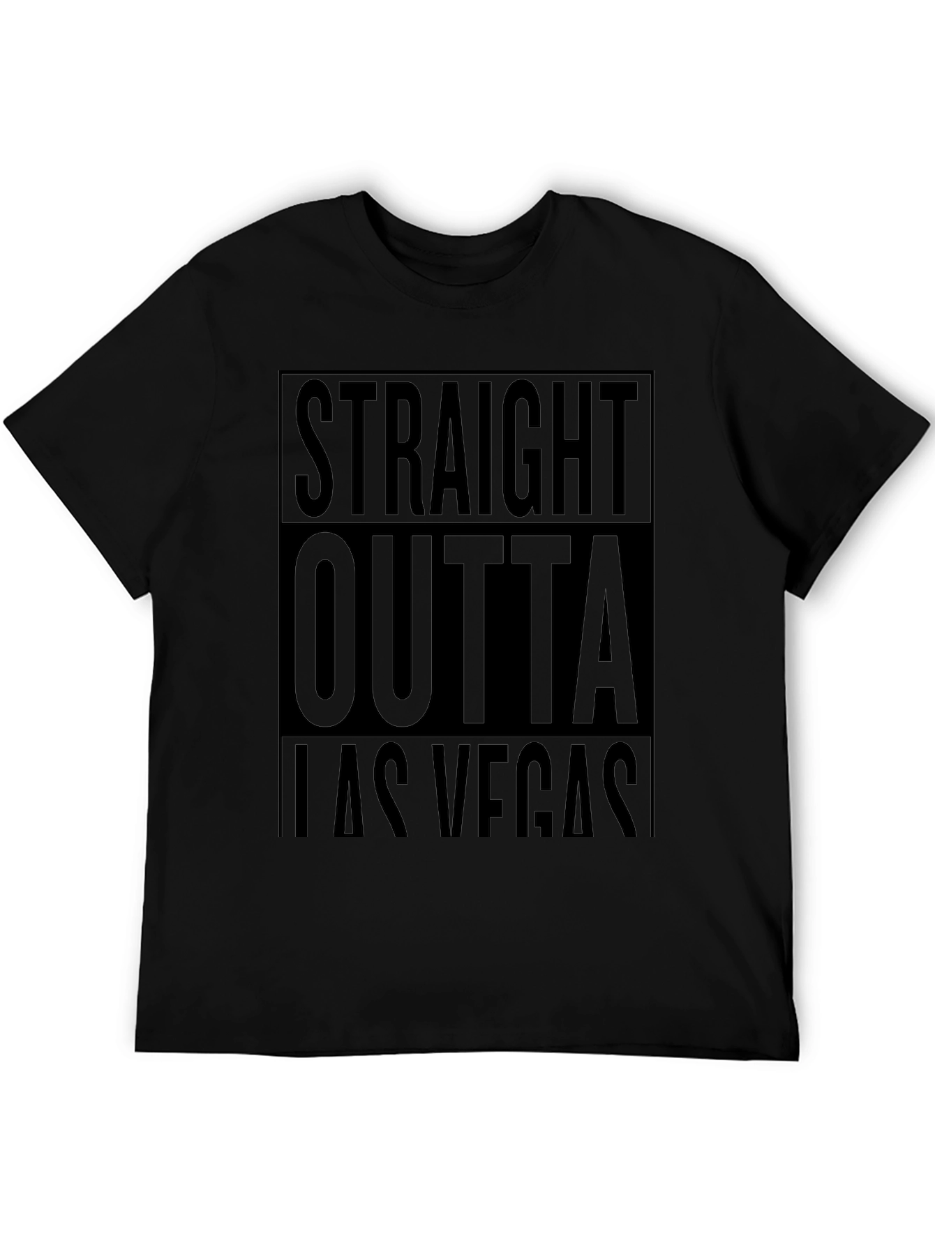 Straight Outta Las Vegas Black T-Shirt