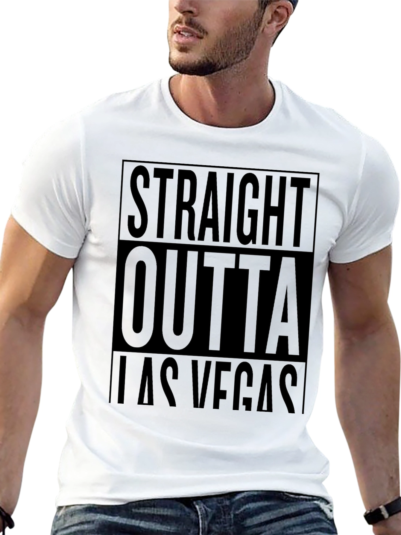 Straight Outta Las Vegas Black T-Shirt