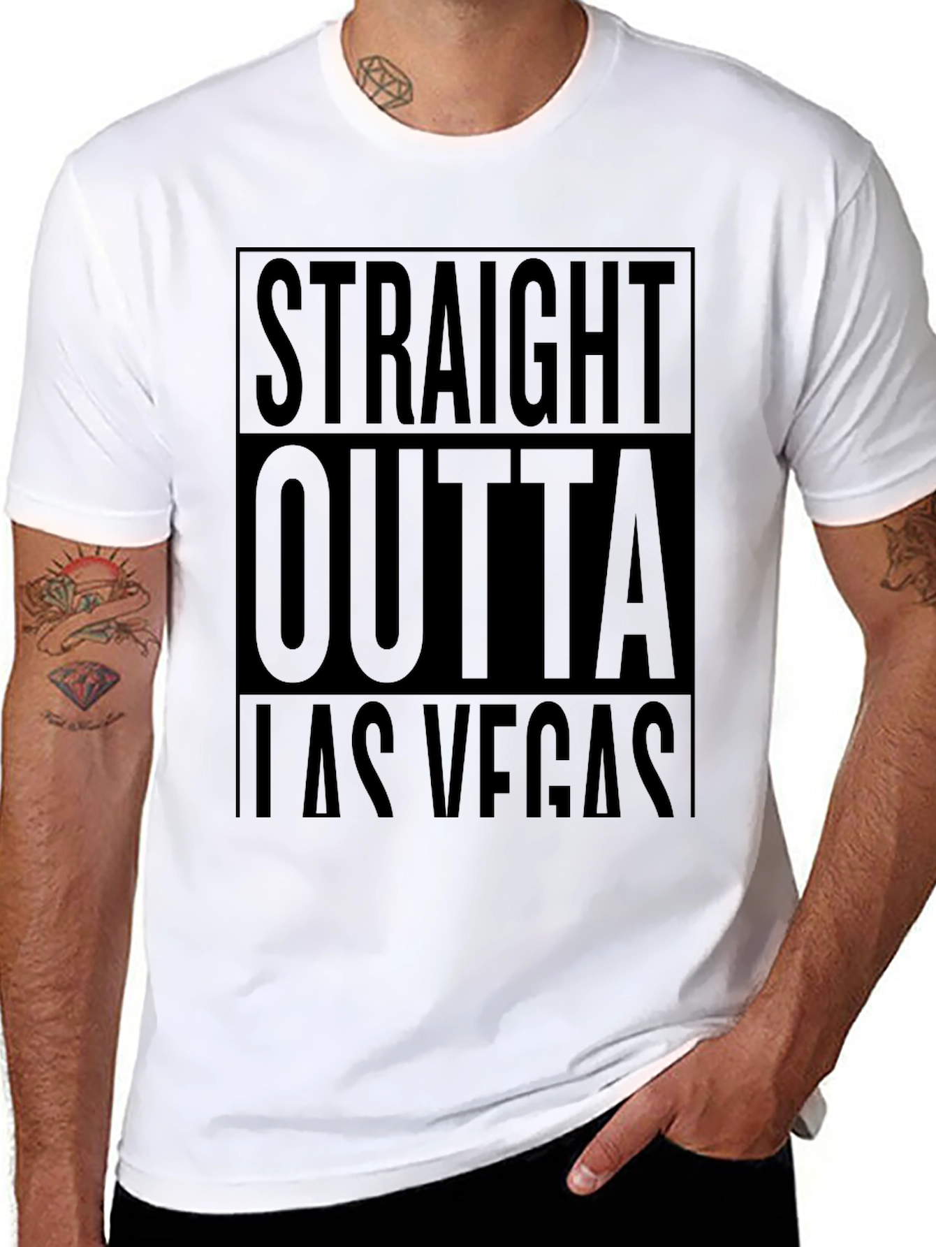 Straight Outta Las Vegas Black T-Shirt