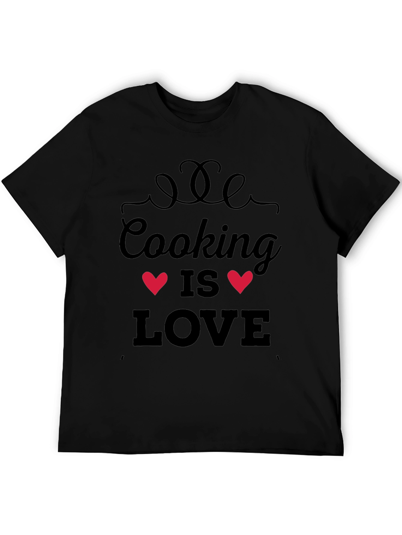 Cooking Is Love Black T-Shirt