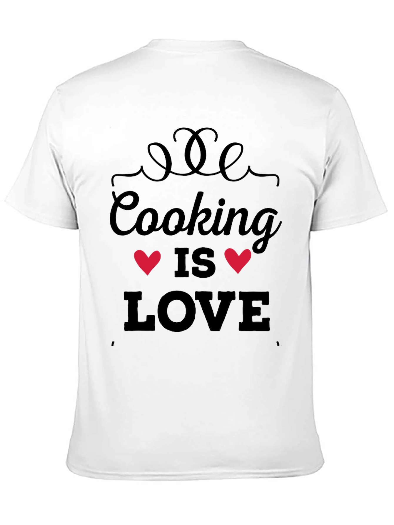 Cooking Is Love Black T-Shirt