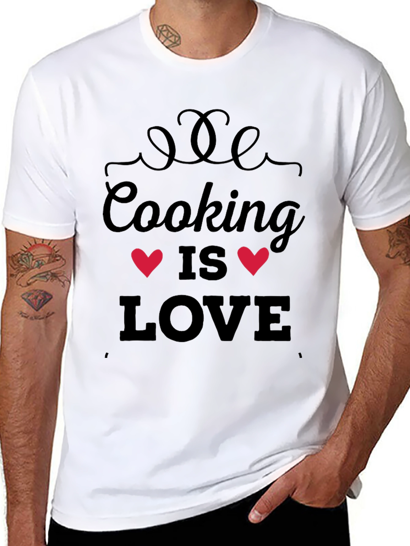 Cooking Is Love Black T-Shirt