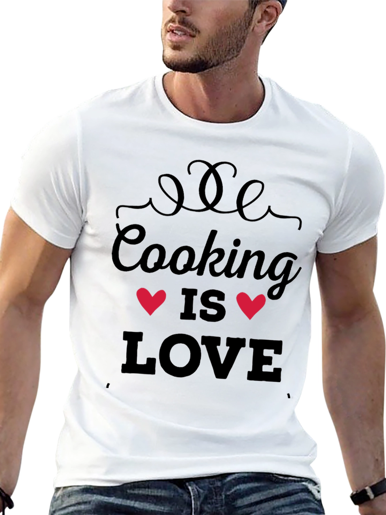 Cooking Is Love Black T-Shirt