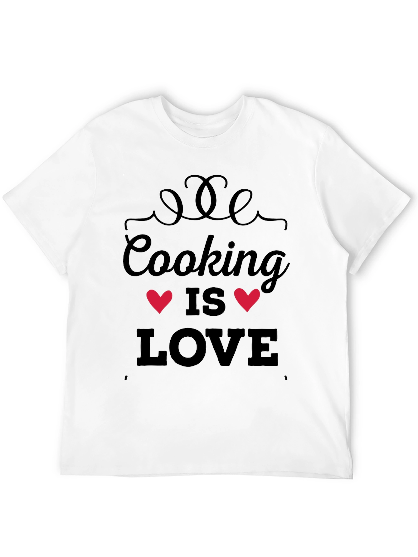 Cooking Is Love Black T-Shirt