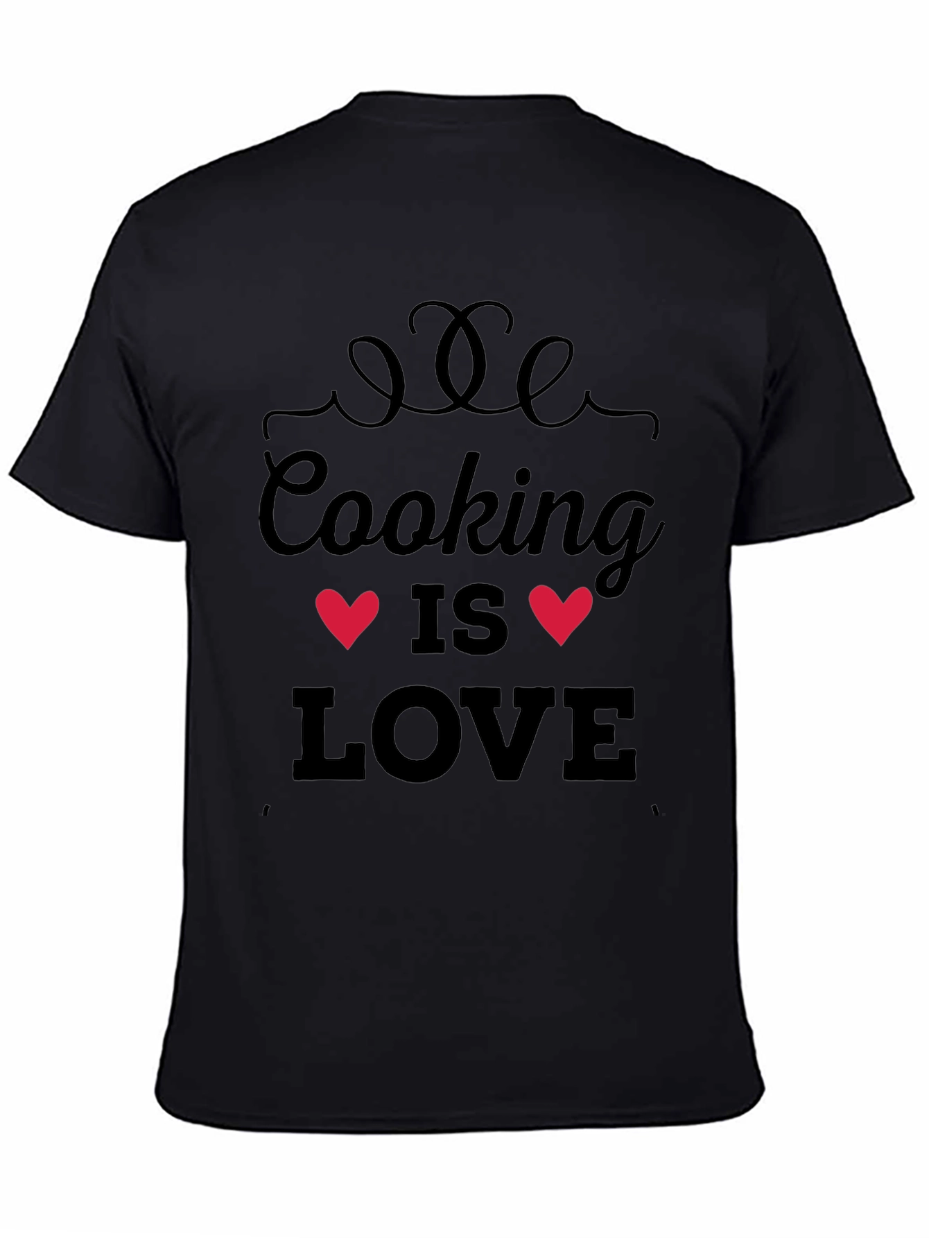 Cooking Is Love Black T-Shirt