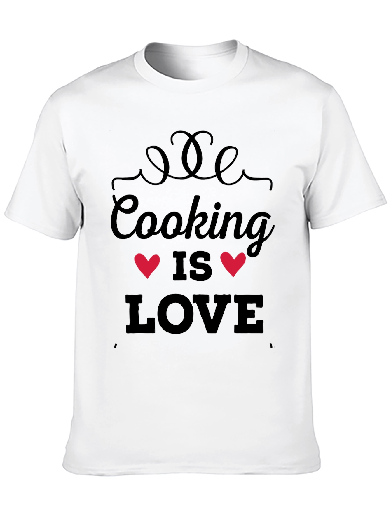 Cooking Is Love Black T-Shirt