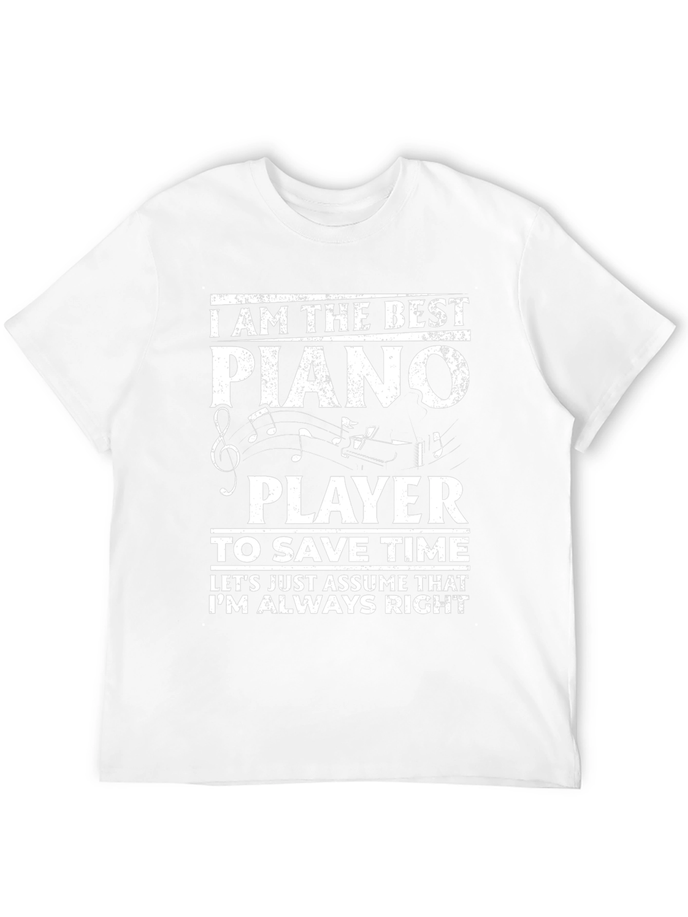 Best Piano Player Novelty Graphic T-Shirt