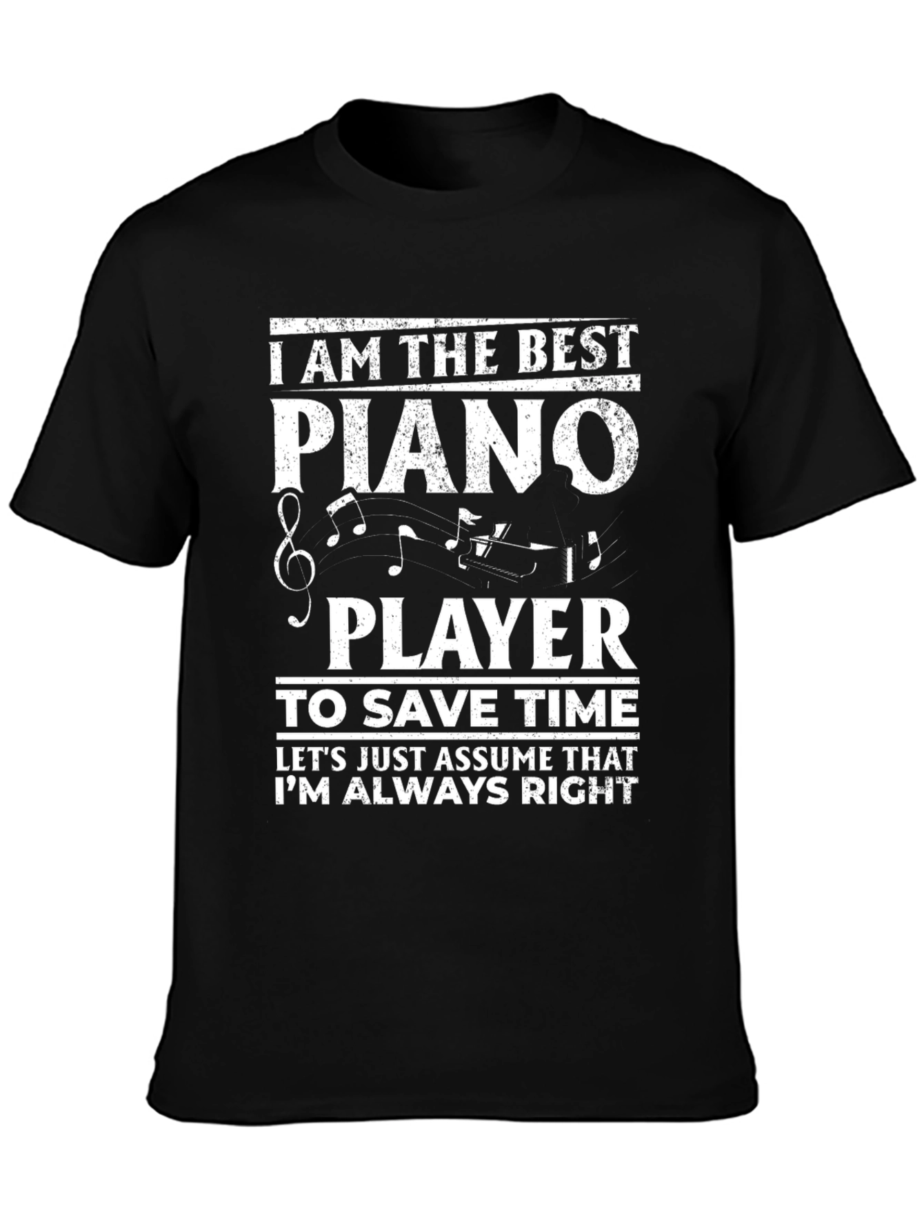 Best Piano Player Novelty Graphic T-Shirt