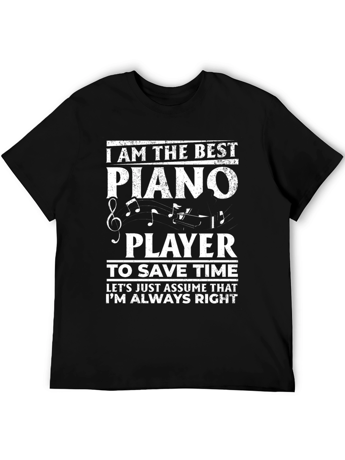 Best Piano Player Novelty Graphic T-Shirt