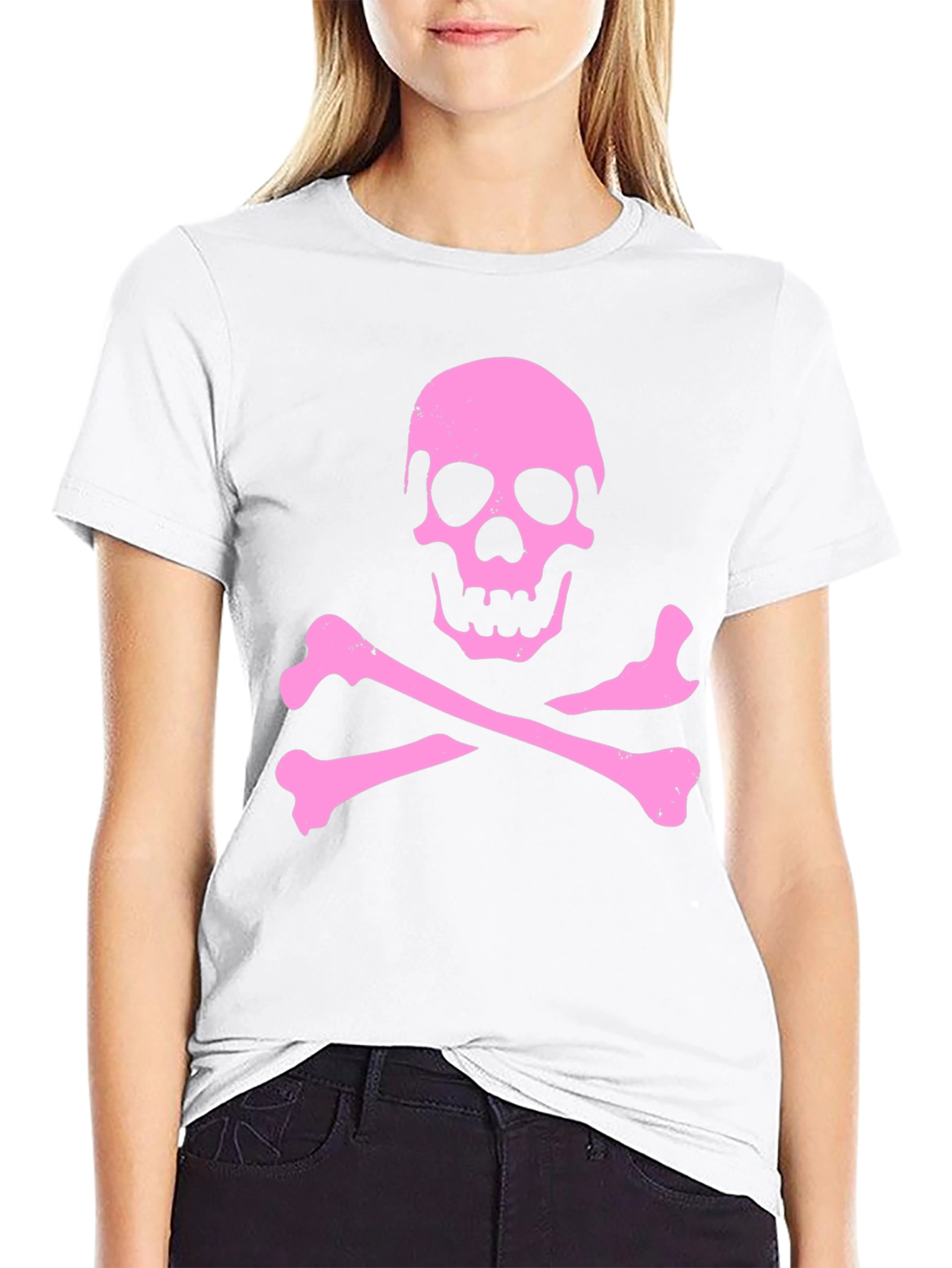 Skull & Crossbones Graphic Tee - Black