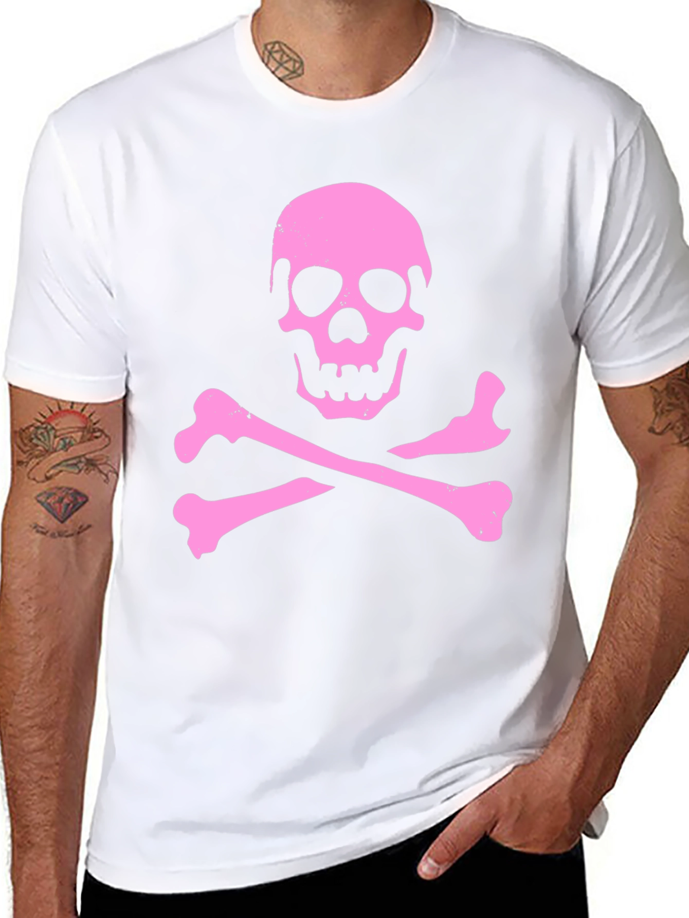 Skull & Crossbones Graphic Tee - Black