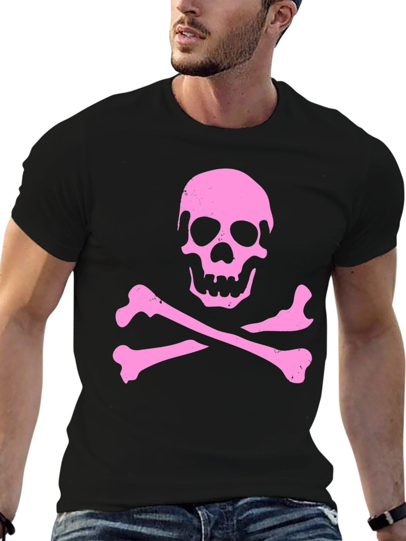 Skull & Crossbones Graphic Tee - Black