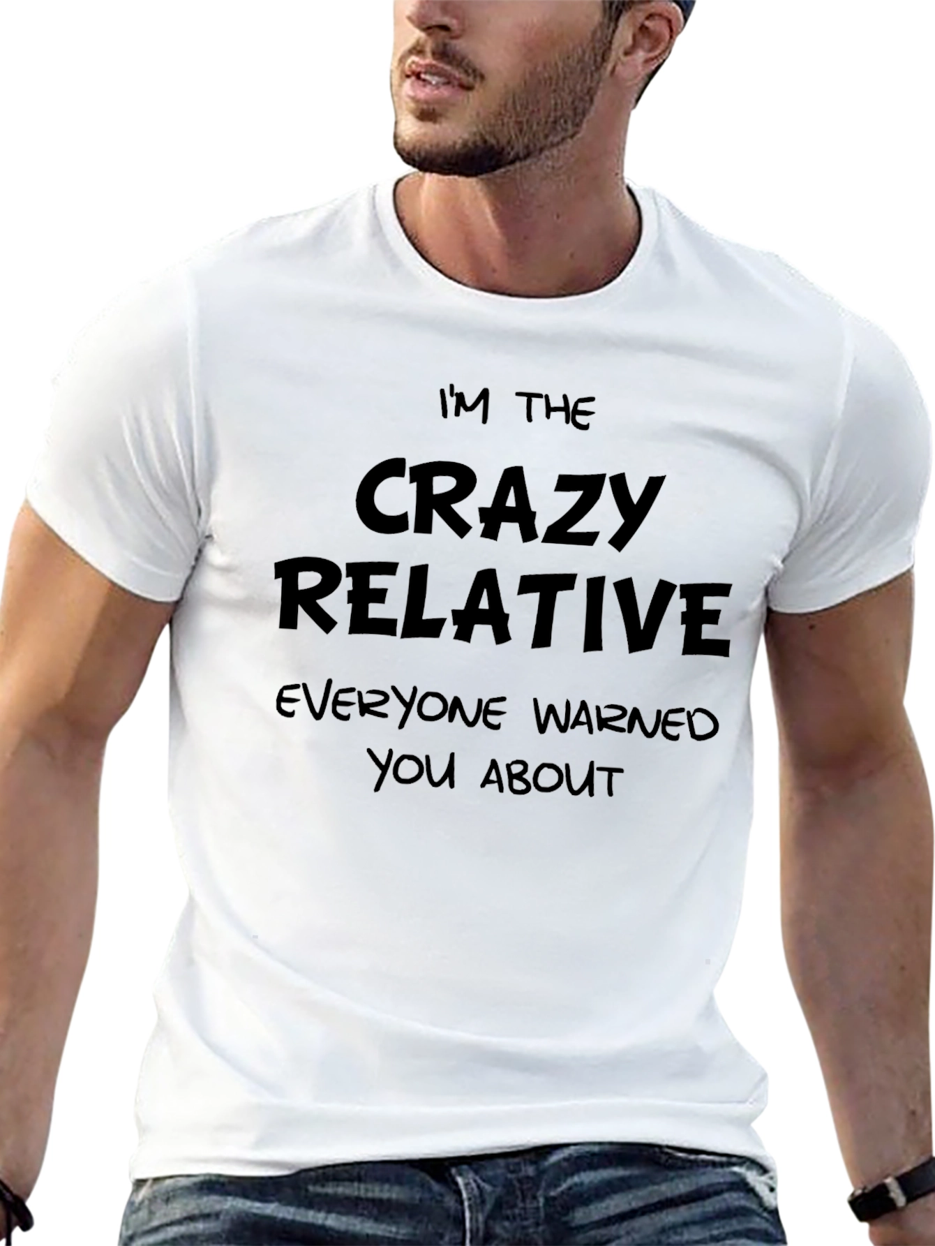 Crazy Relative Graphic Tee - Black