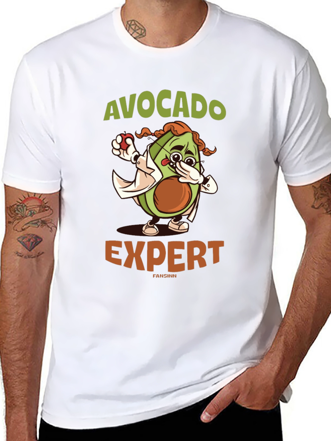 Avocado Expert Graphic T-Shirt - Funny Foodie Tee