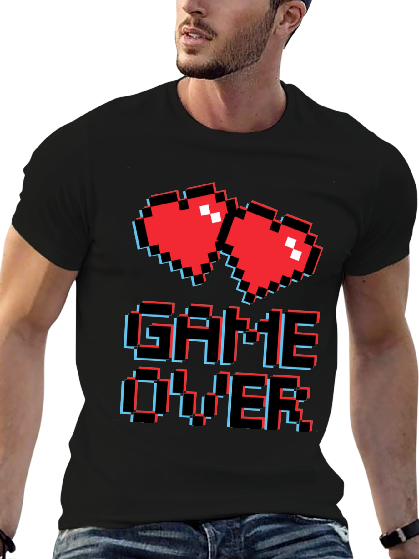 Retro Game Over Graphic T-Shirt - Gamer Style Tee