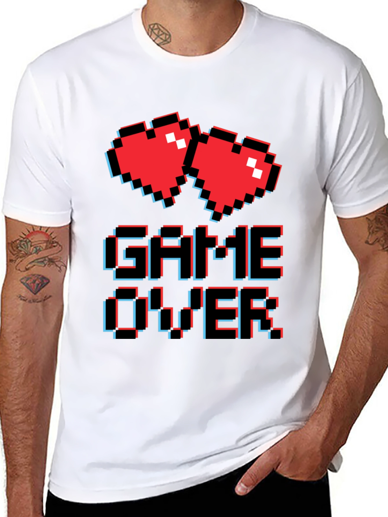 Retro Game Over Graphic T-Shirt - Gamer Style Tee