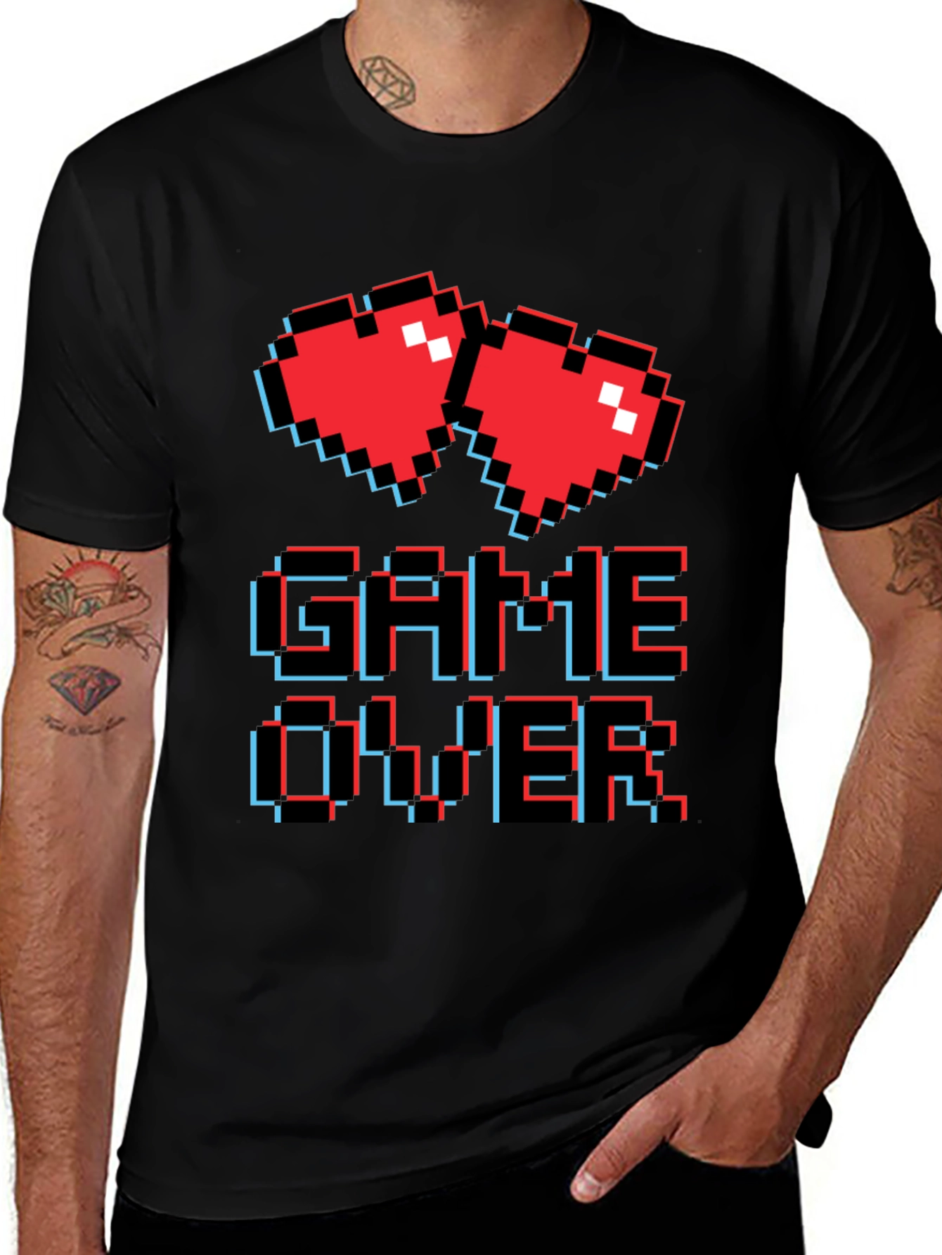 Retro Game Over Graphic T-Shirt - Gamer Style Tee