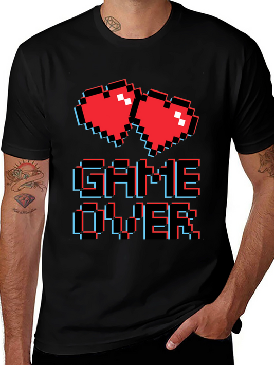 Retro Game Over Graphic T-Shirt - Gamer Style Tee