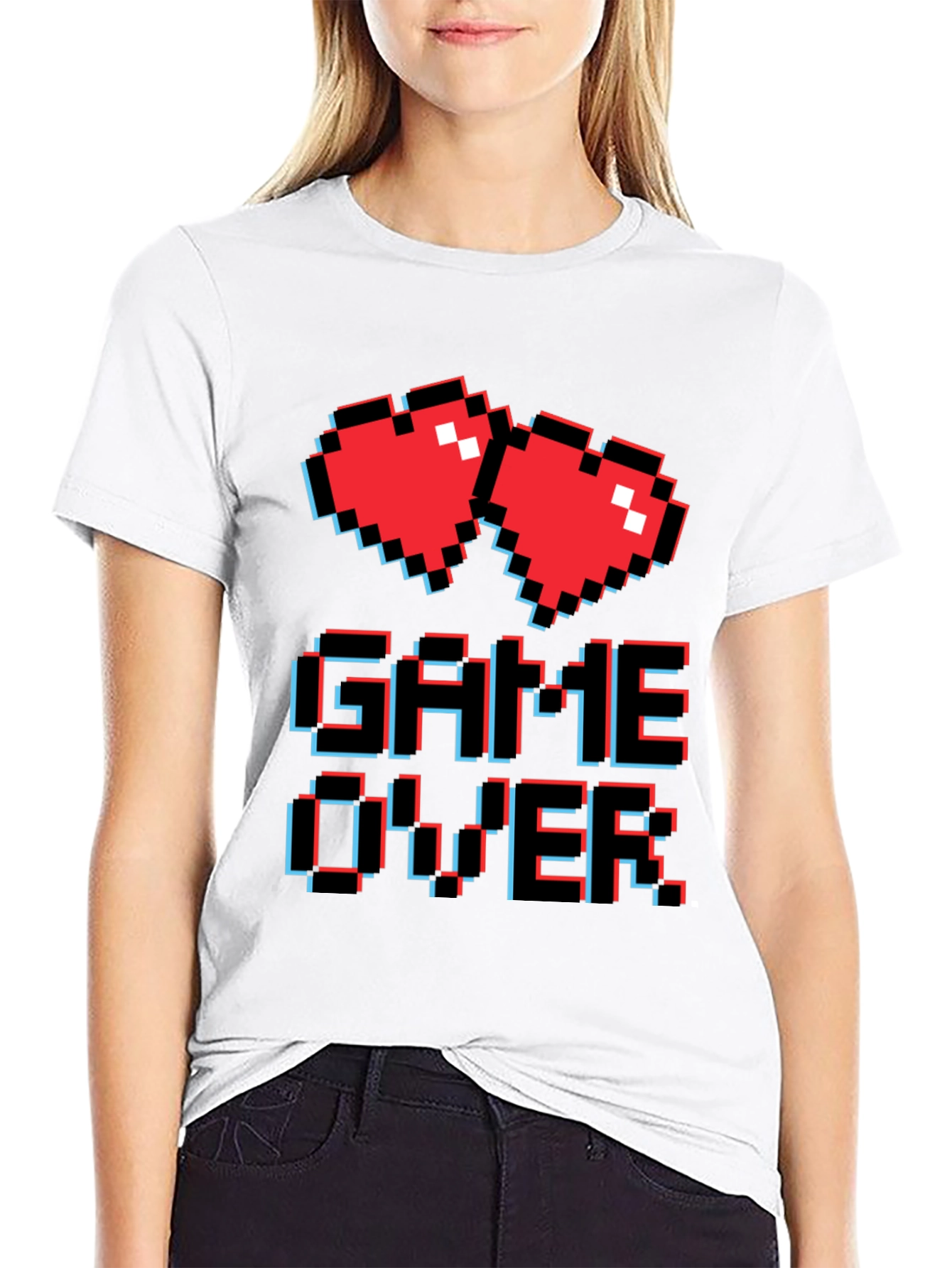 Retro Game Over Graphic T-Shirt - Gamer Style Tee