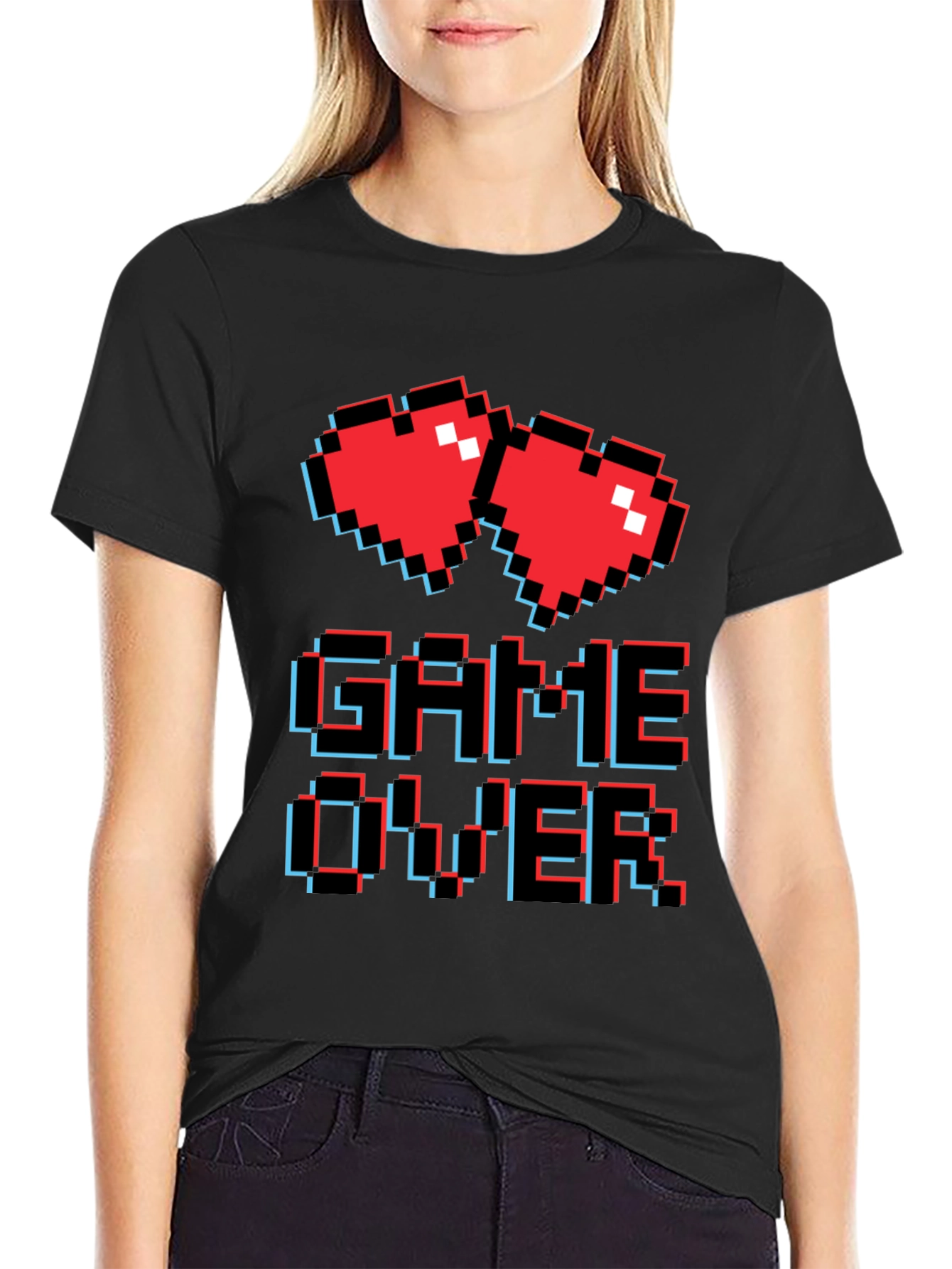 Retro Game Over Graphic T-Shirt - Gamer Style Tee