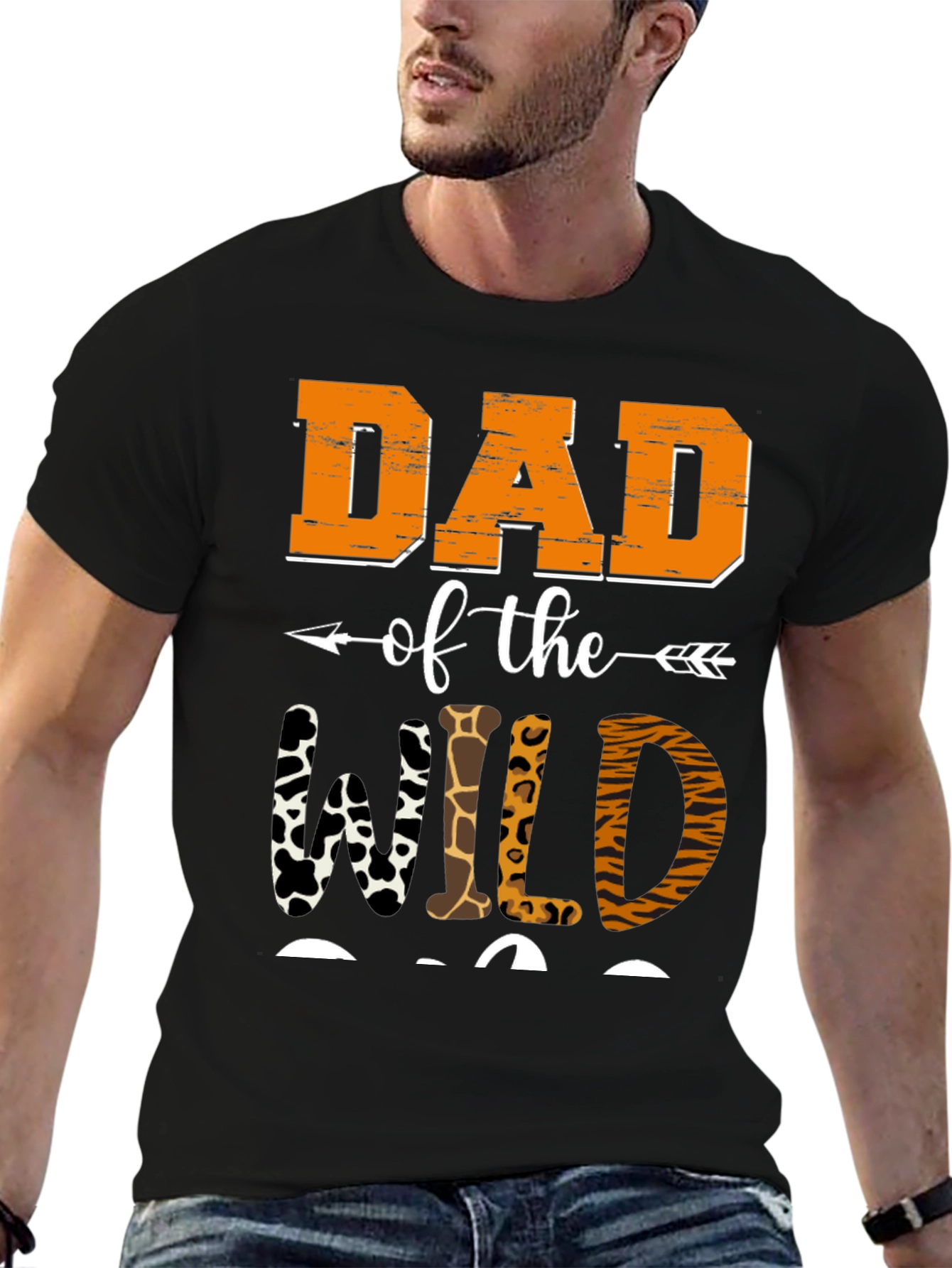 Dad of the Wild Animal Print T-Shirt