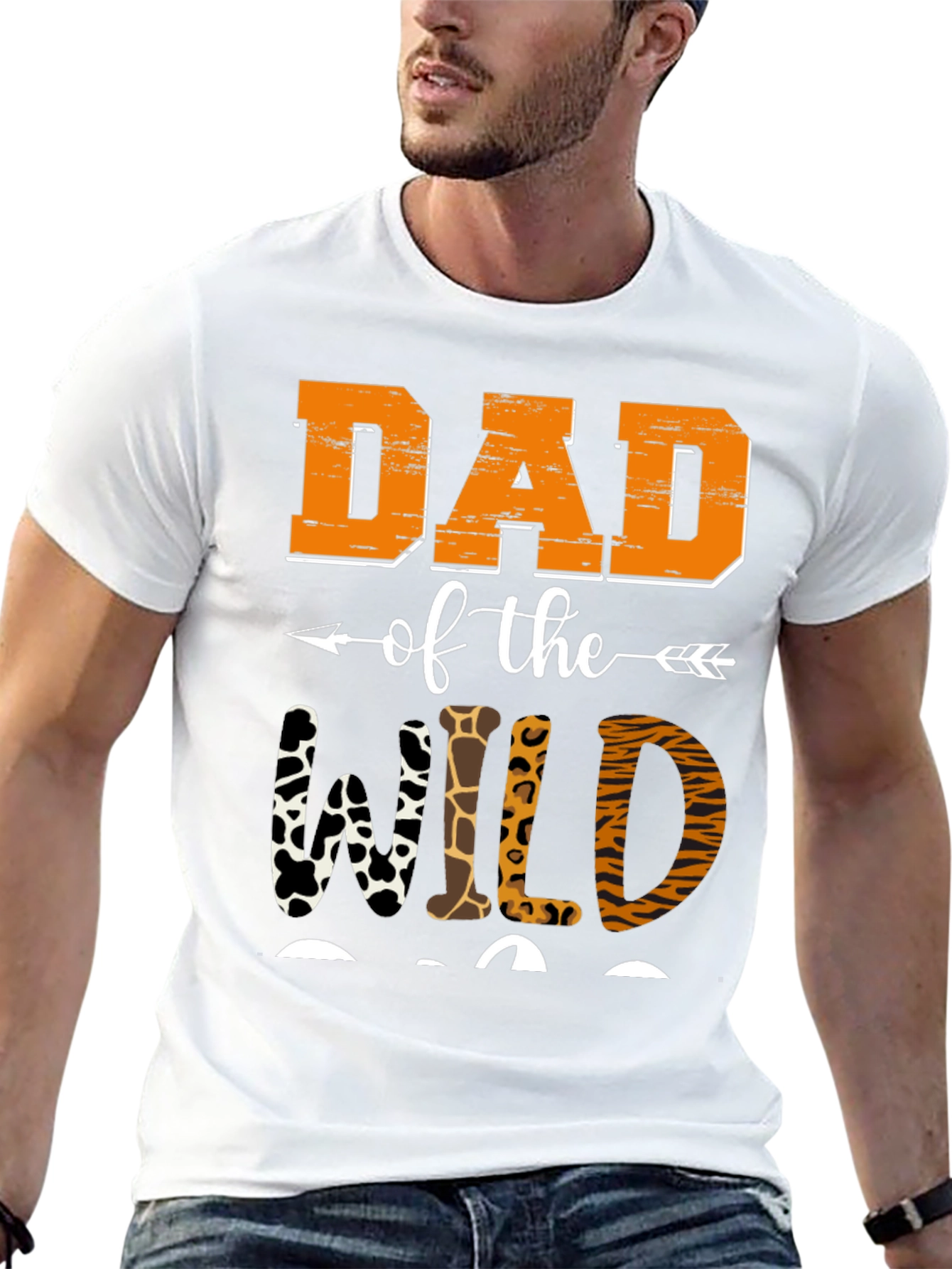 Dad of the Wild Animal Print T-Shirt