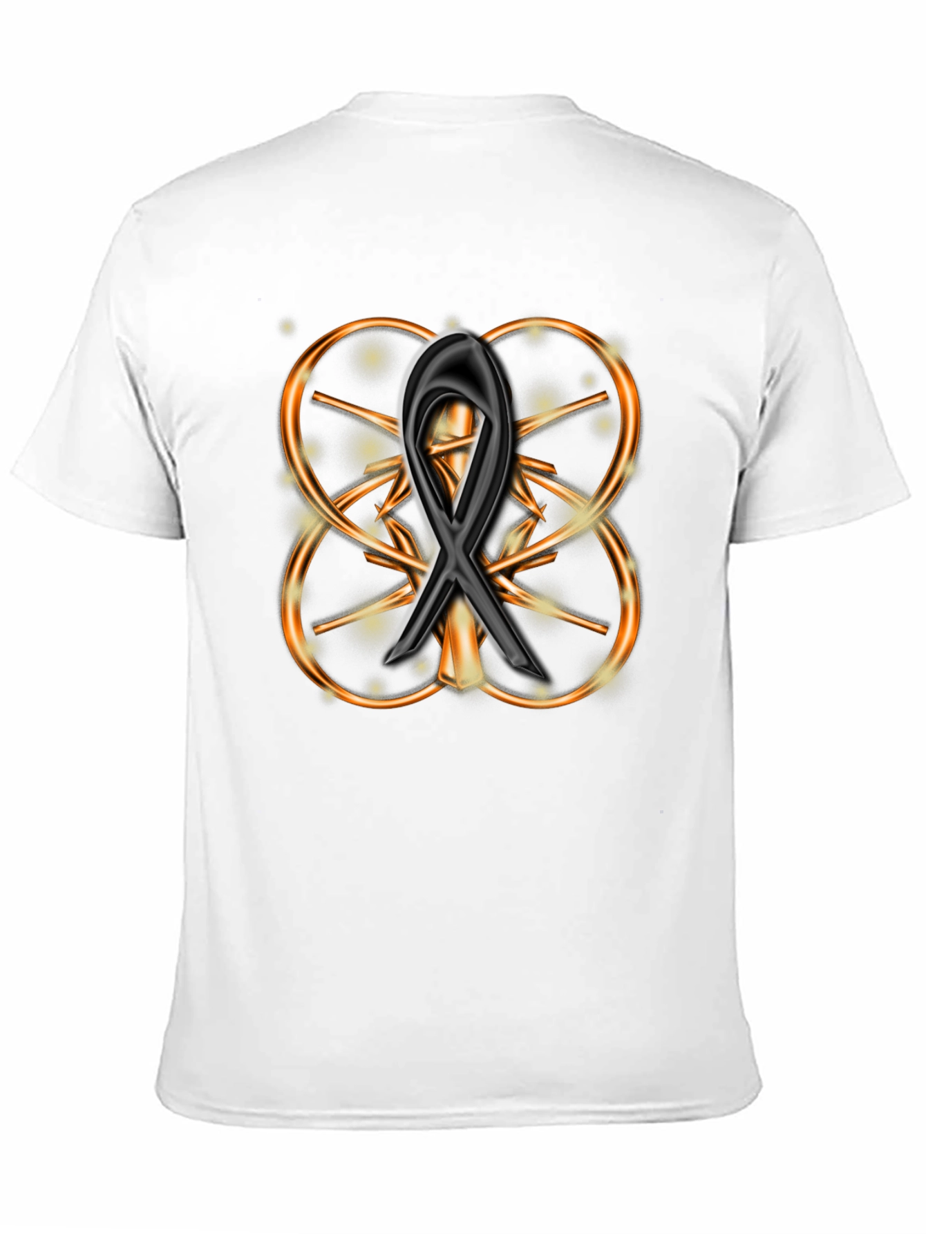 Elegant Black Ribbon Design Graphic Tee