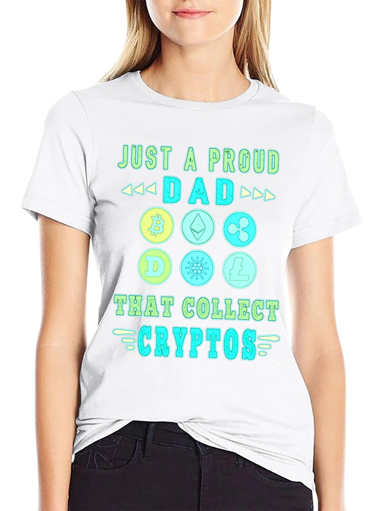 Proud Dad Crypto Collector Black T-Shirt