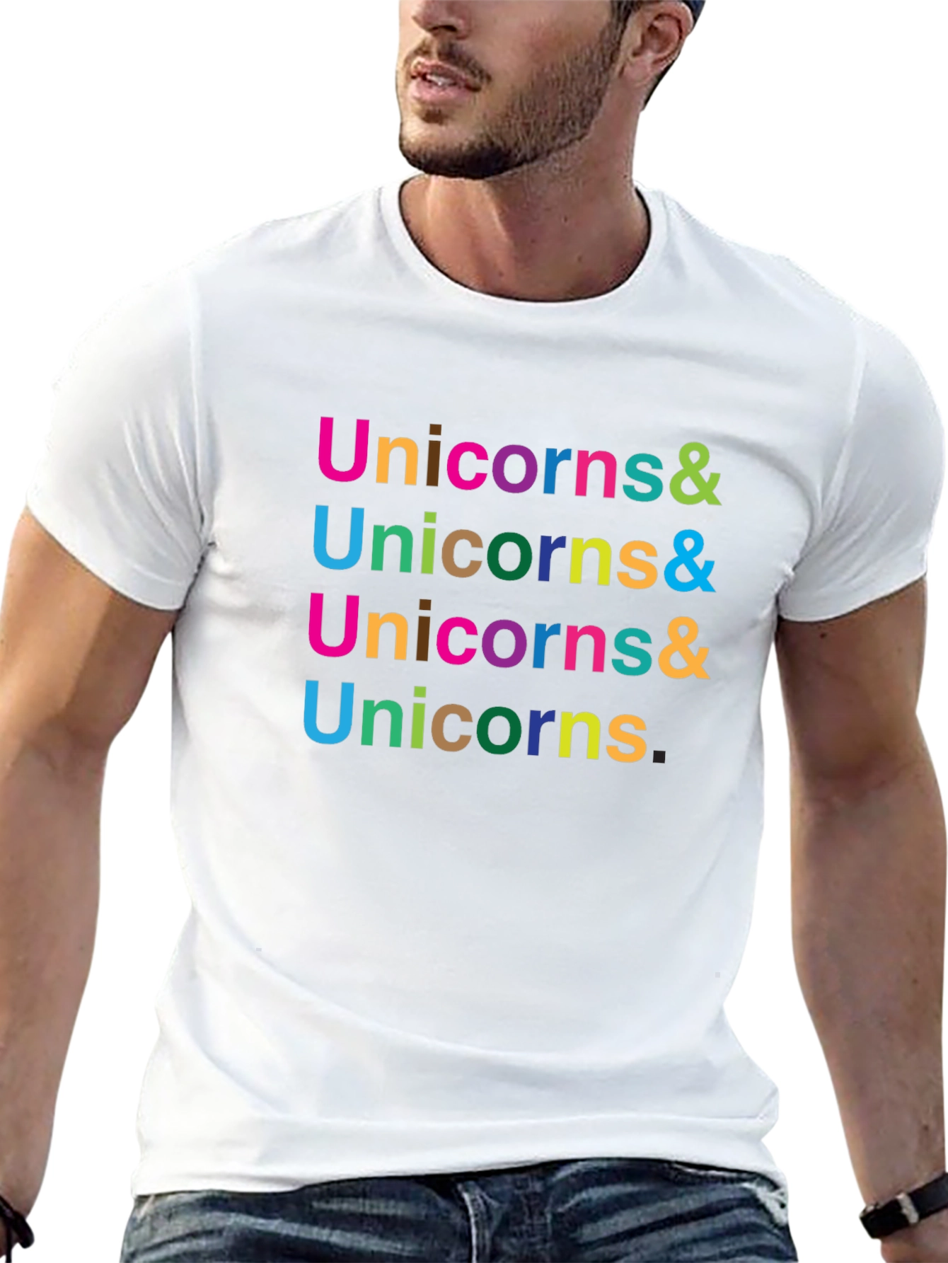 Unicorns & Black Graphic Tee