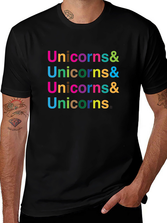 Unicorns & Black Graphic Tee