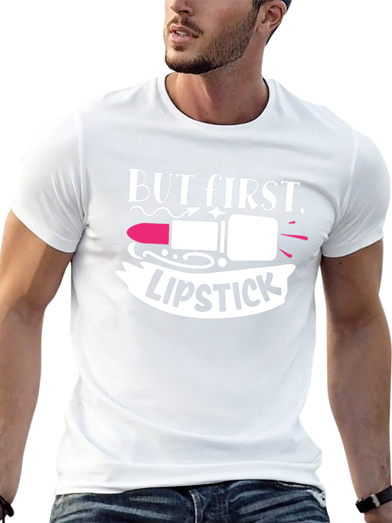 But First Lipstick Black T-Shirt