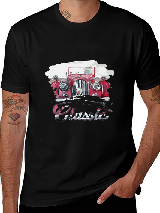 Classic Car Graphic T-Shirt - Vintage Style