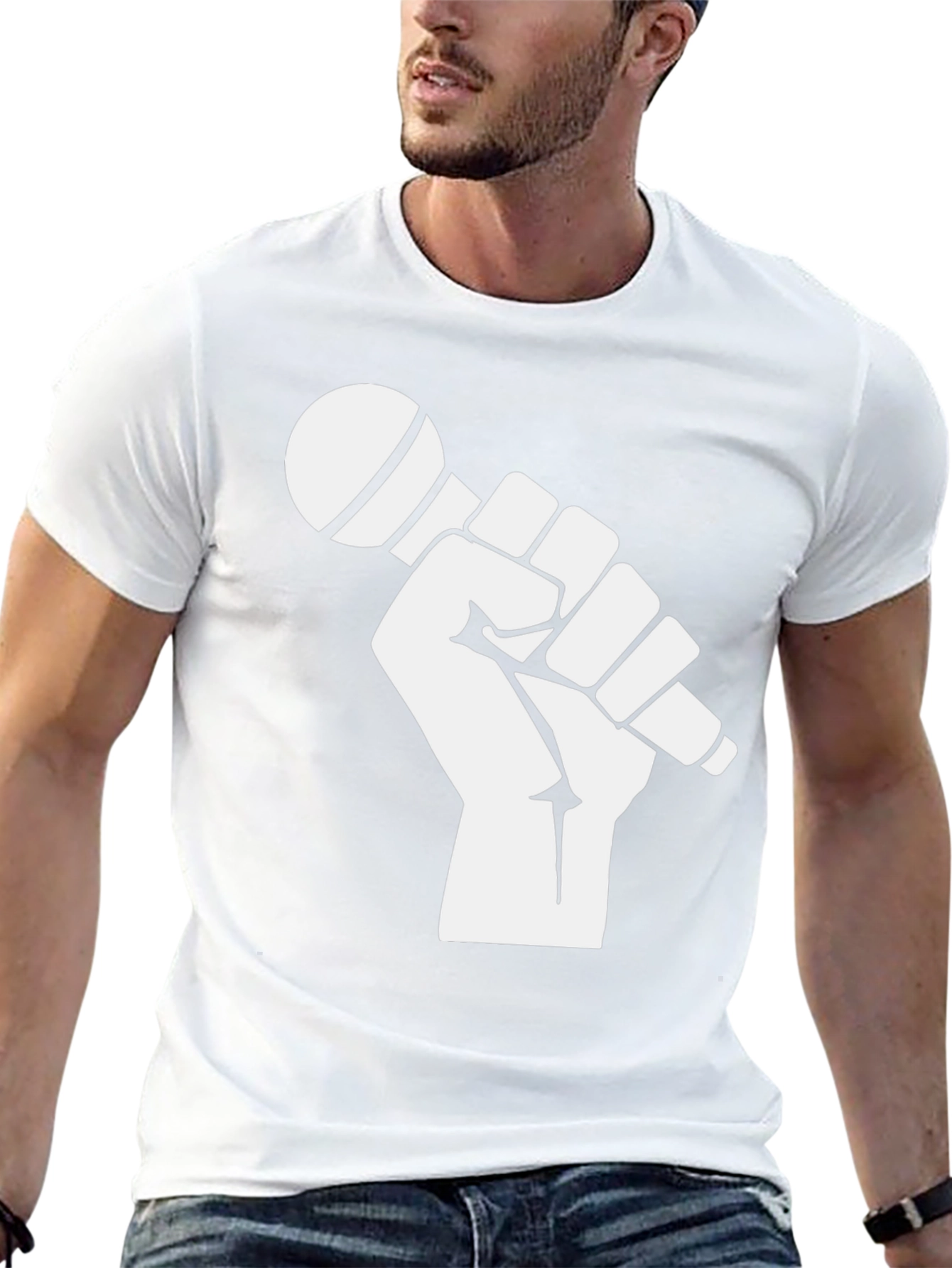 Empower Your Voice: Fist Holding Mic Graphic Tee