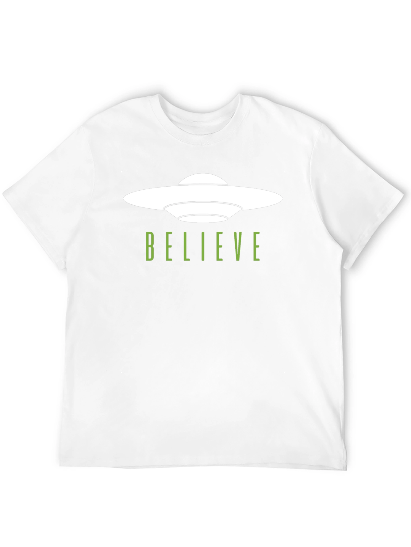Believe UFO Graphic Tee - Trendy Black T-Shirt