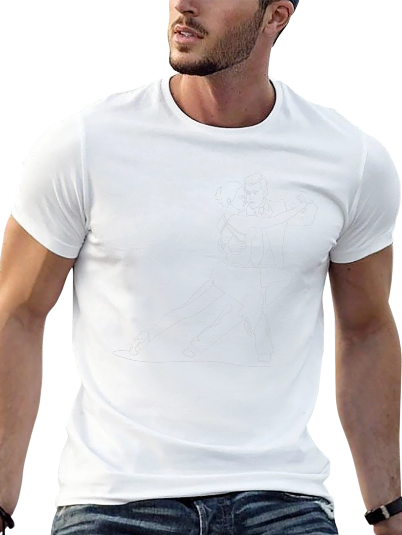 Elegant Tango Graphic Tee - Black