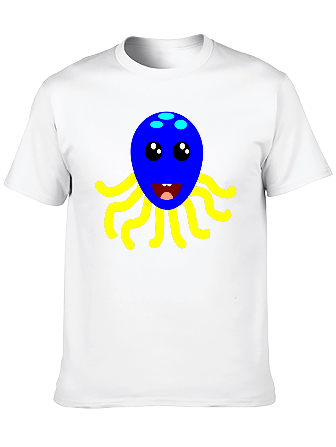 Cute Octopus Graphic Tee - Black Cotton Shirt