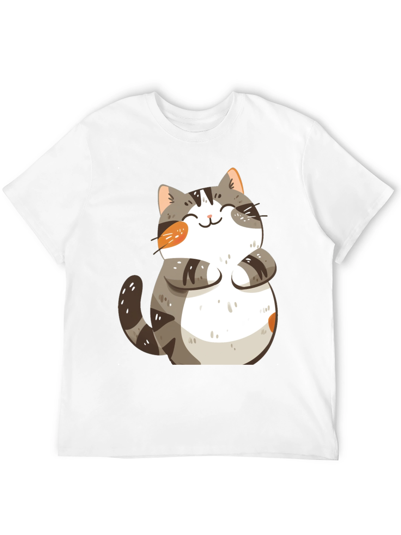 Cute Cat Graphic T-Shirt - Black