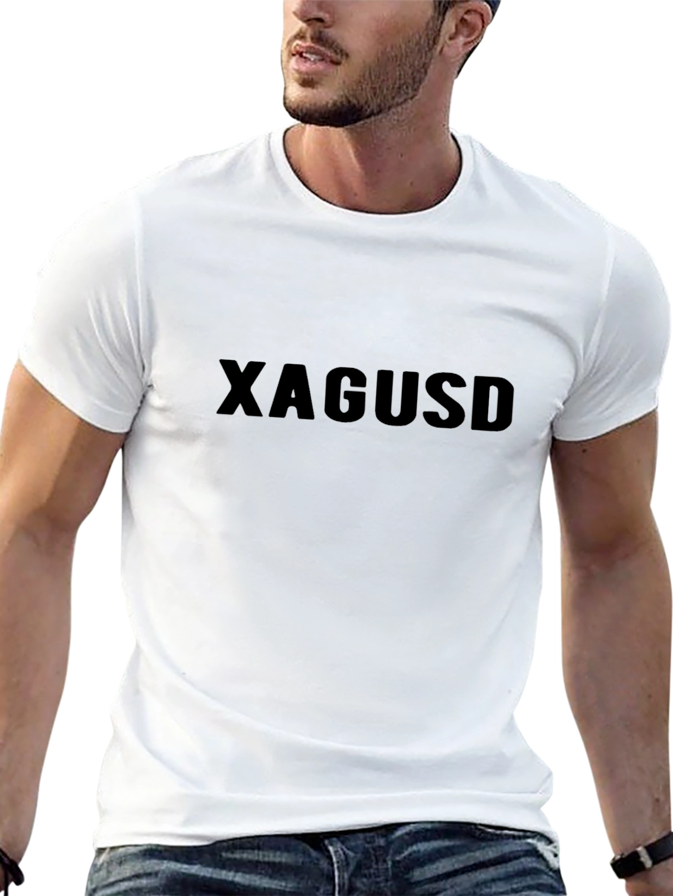 XAGUSD Black T-Shirt - Modern Minimalist Style