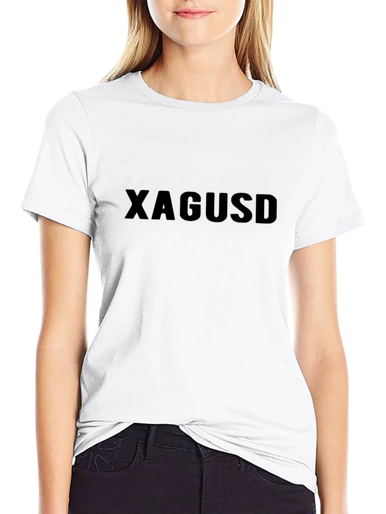 XAGUSD Black T-Shirt - Modern Minimalist Style