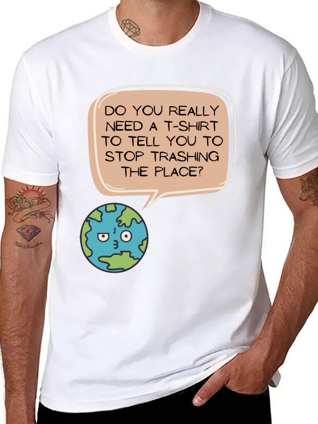 Earth Day T-Shirt - Stop Trashing the Place!