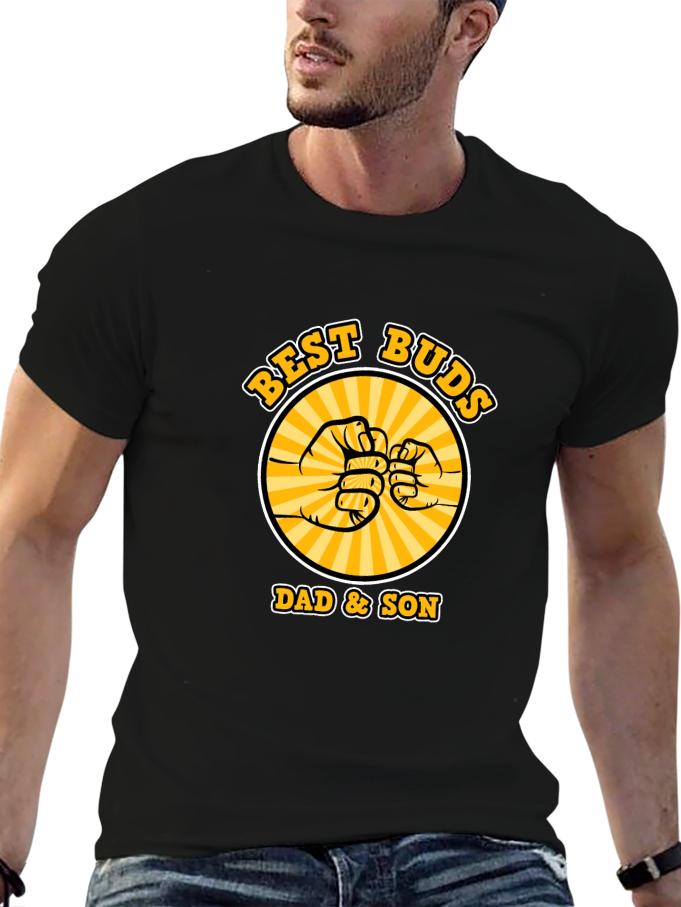 Best Buds Dad & Son Matching Graphic T-Shirt