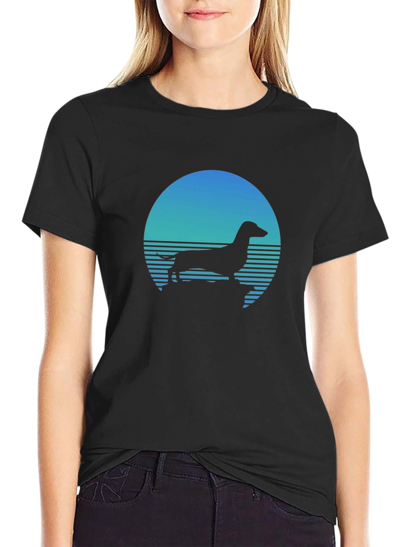 Retro Dachshund Silhouette T-Shirt