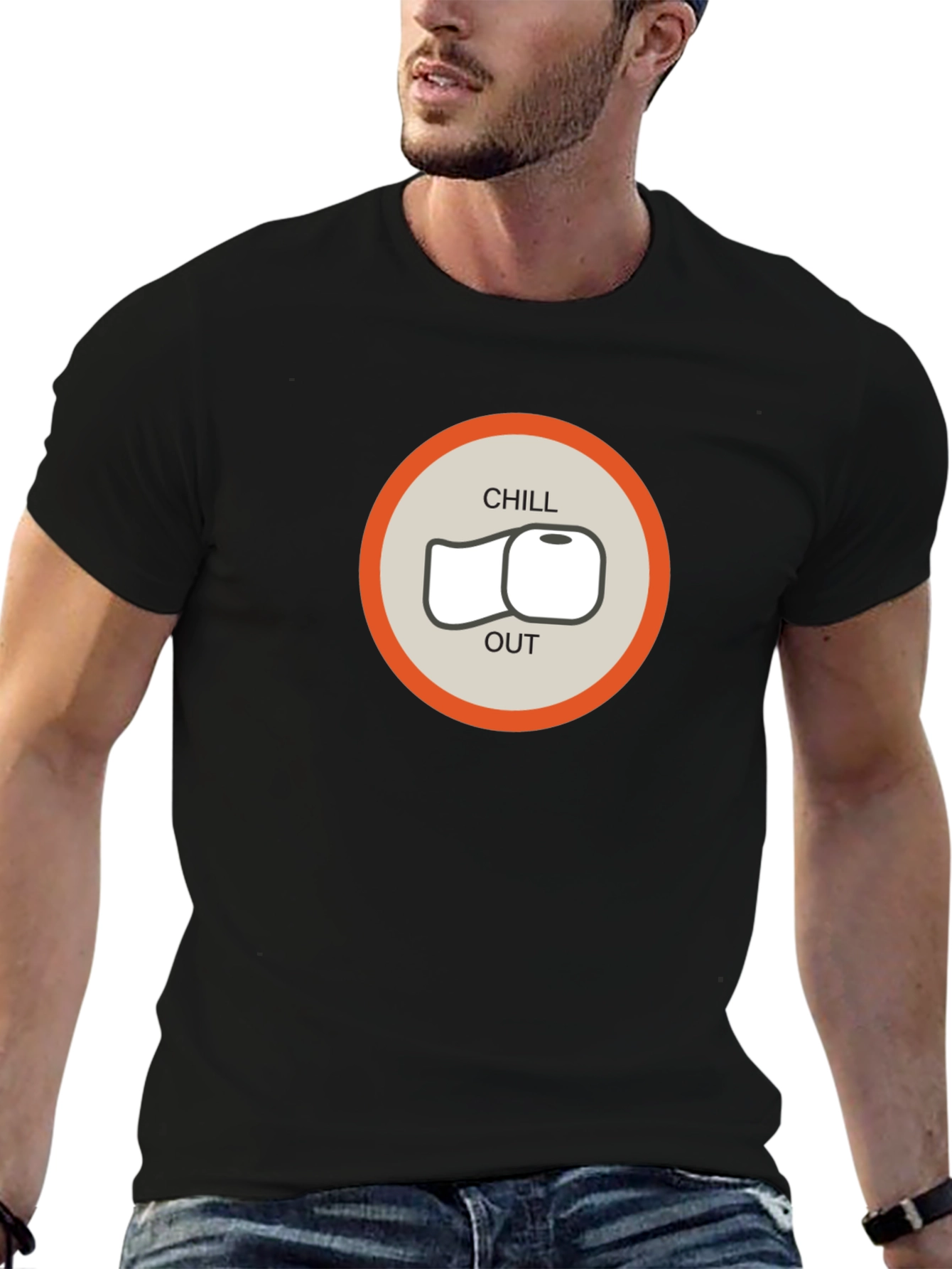 Chill Out Toilet Paper Graphic Tee