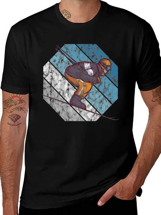 Vintage Ski T-Shirt - Retro Winter Sports Design