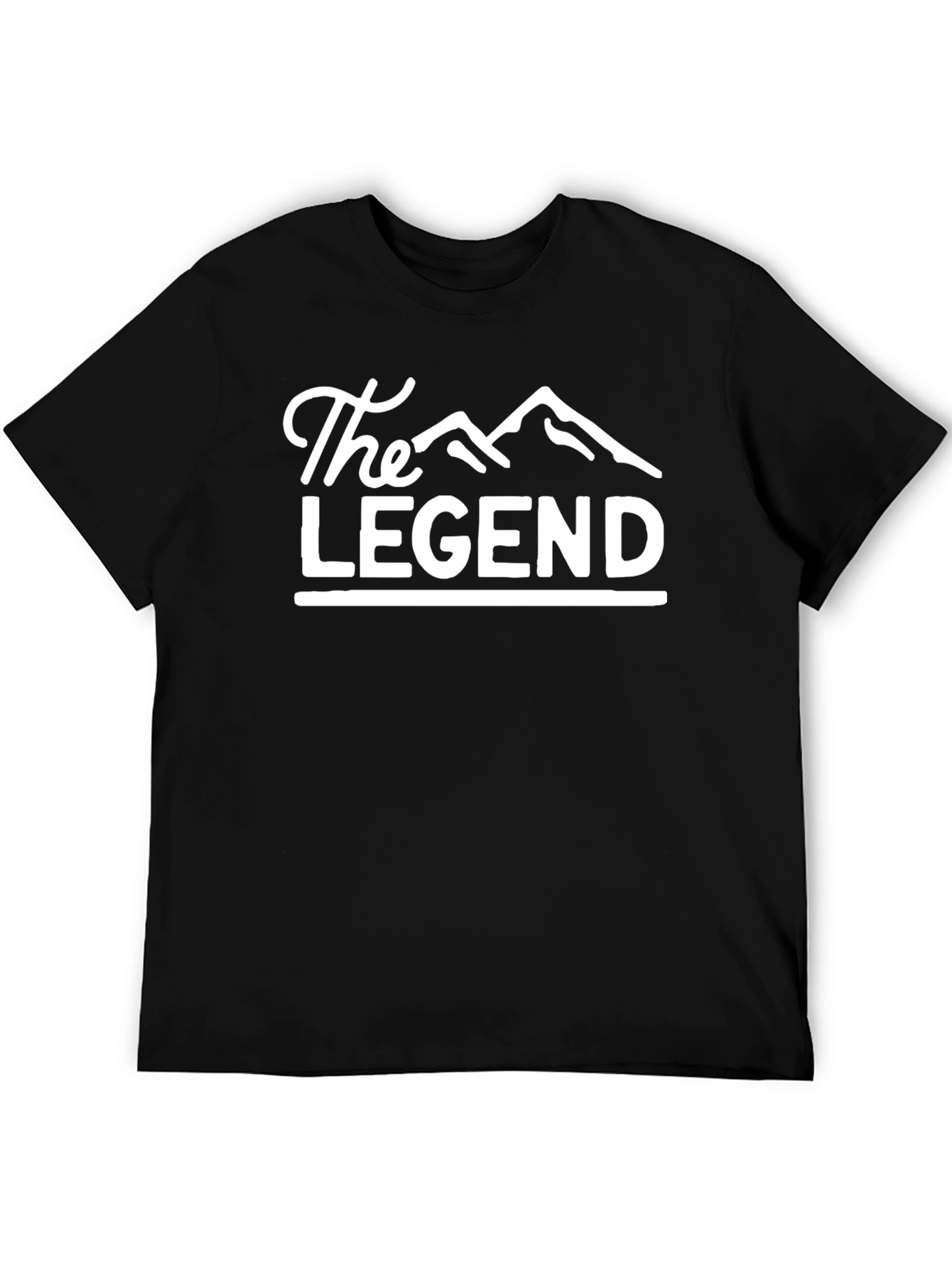 The Legend Mountain Graphic Tee - Black Cotton Shirt