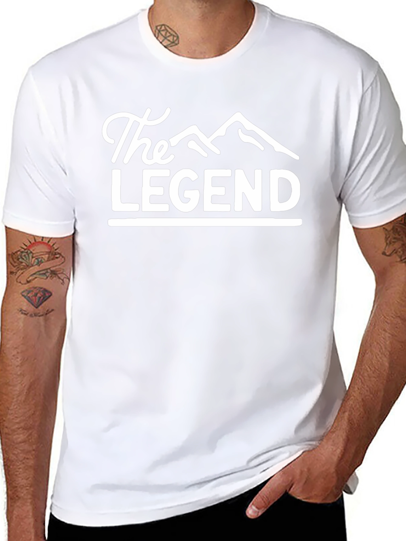 The Legend Mountain Graphic Tee - Black Cotton Shirt