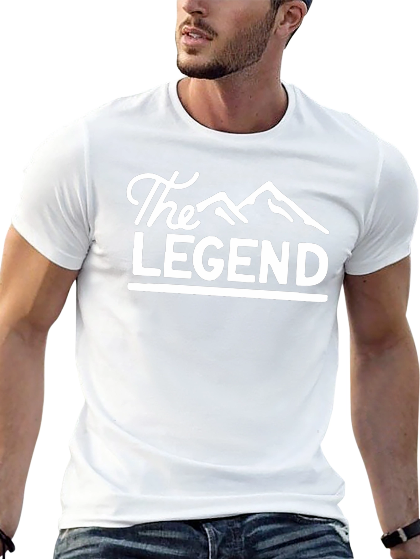 The Legend Mountain Graphic Tee - Black Cotton Shirt
