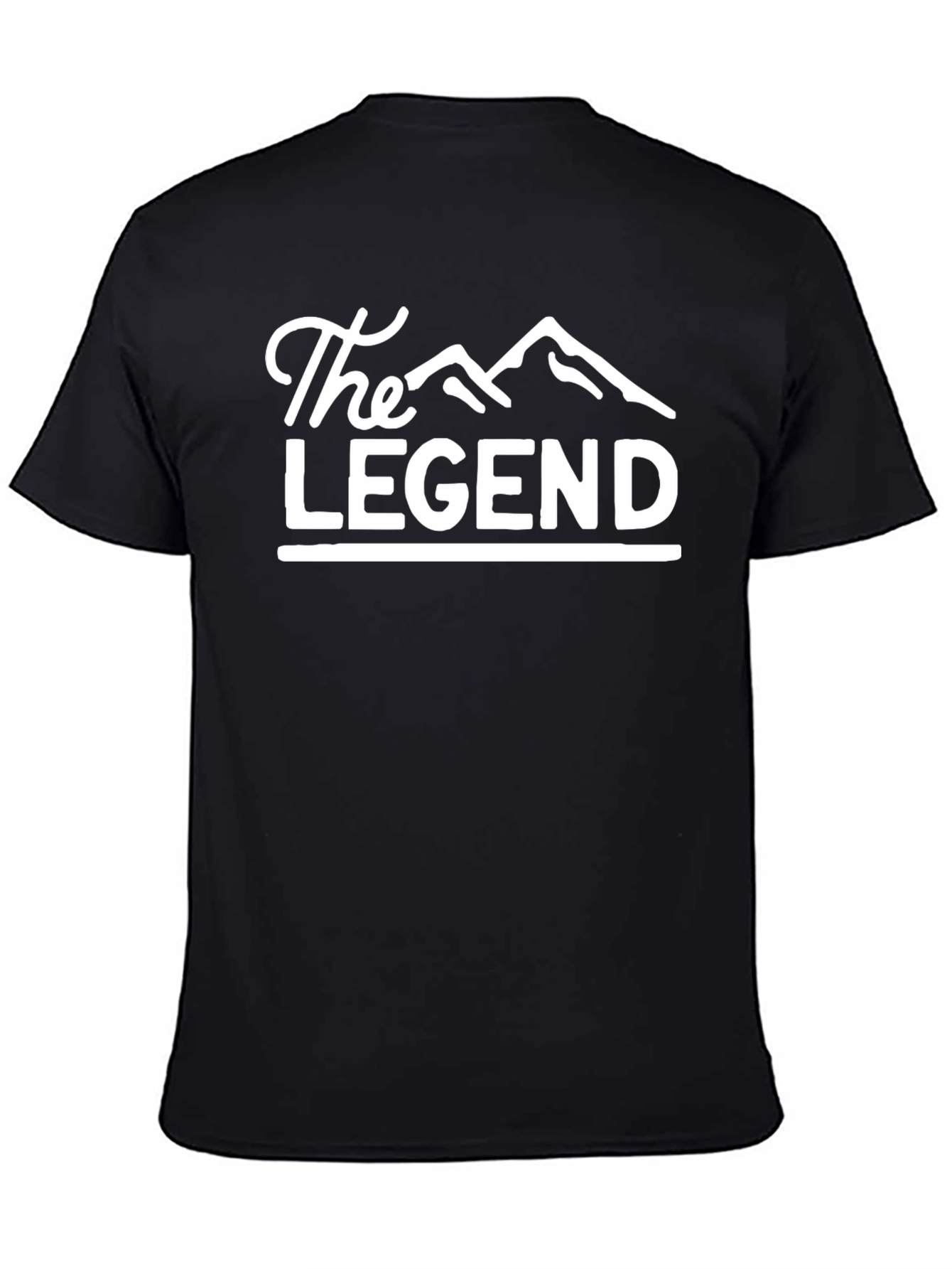 The Legend Mountain Graphic Tee - Black Cotton Shirt