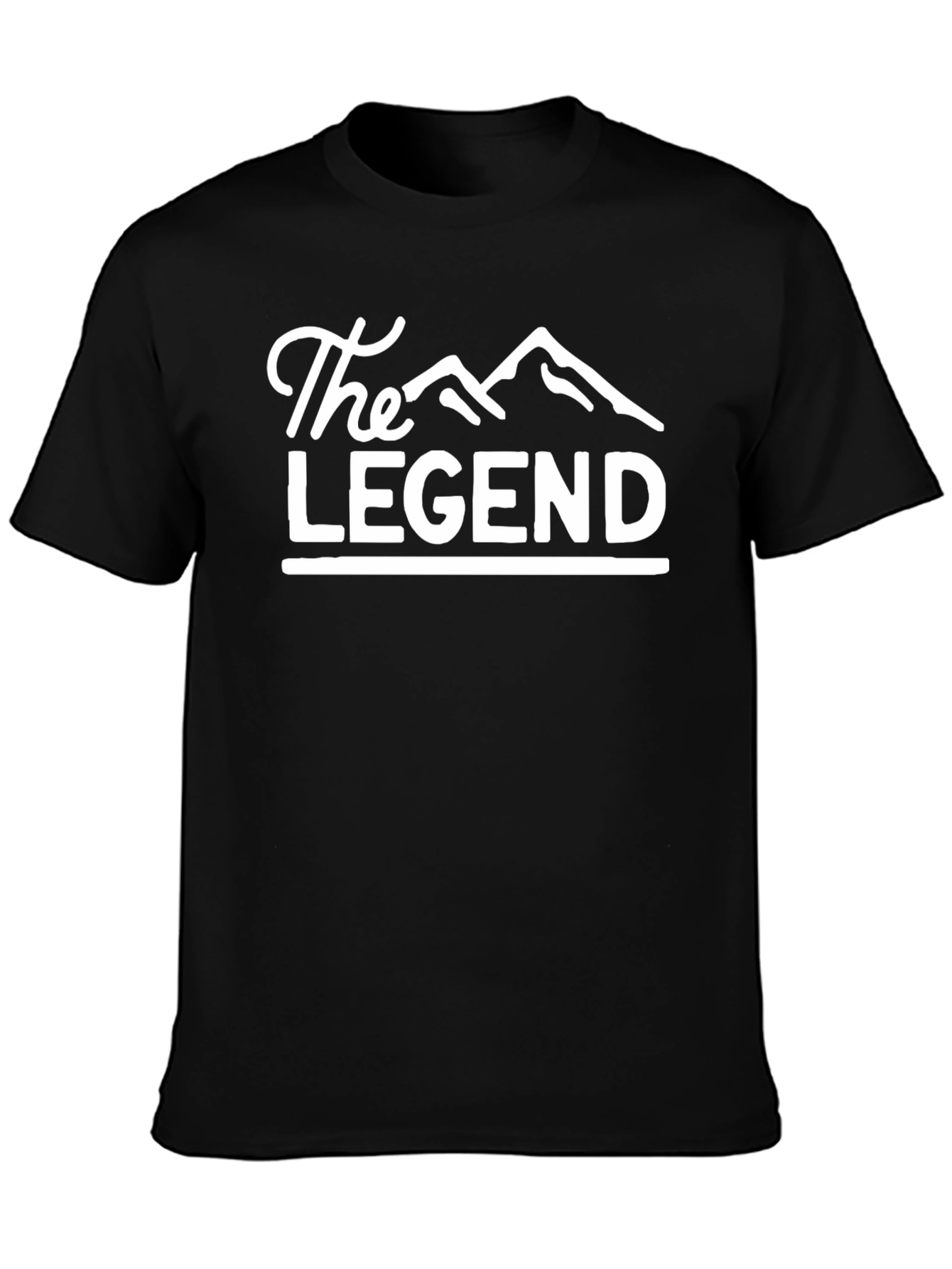 The Legend Mountain Graphic Tee - Black Cotton Shirt