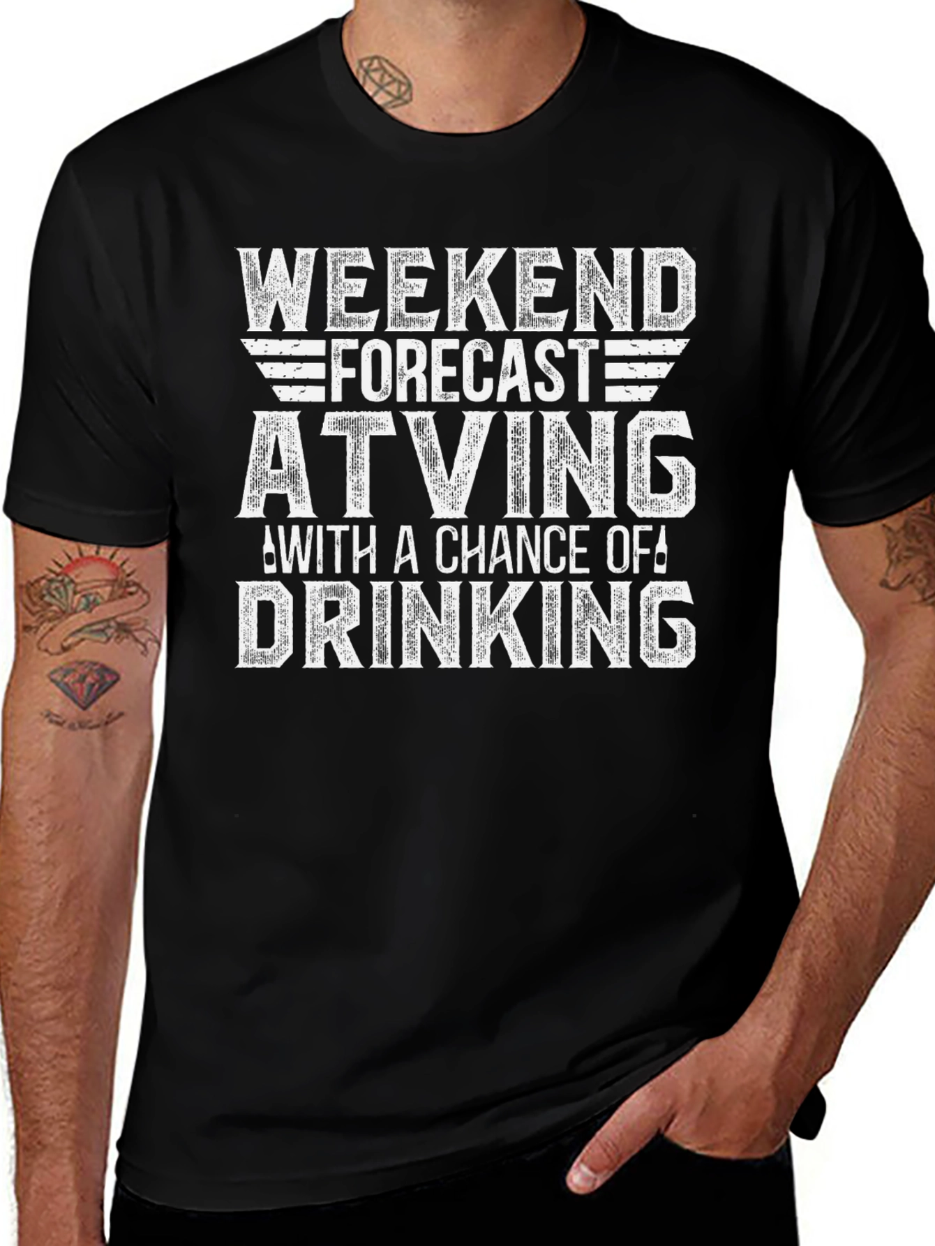 Weekend Forecast ATVing & Drinking T-Shirt